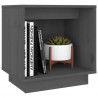 Mesita de noche de madera maciza de pino gris 40x30x40 cm 3