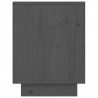 Mesita de noche de madera maciza de pino gris 40x30x40 cm 5