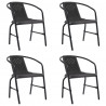 Cadeiras de jardim 4 pcs vime plástico e aço 110 kg 1