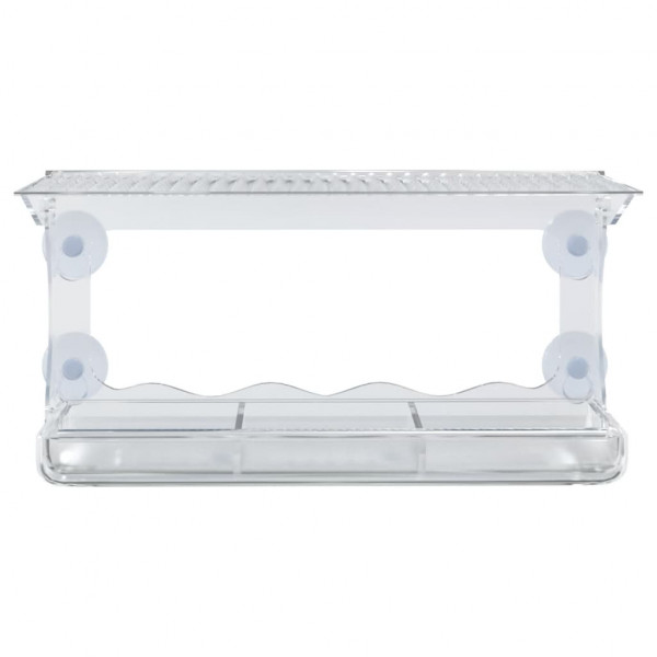 Comedero de pájaros para ventanas 2 uds acrílico 30x12x15 cm M 3