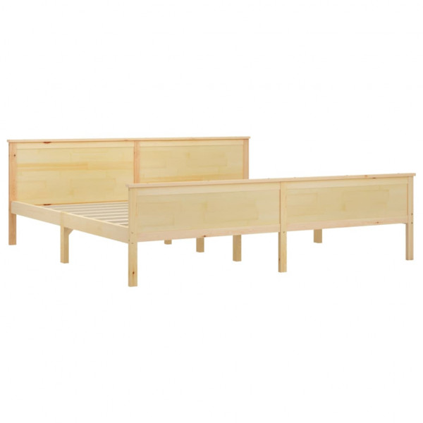 Estructura de cama madera maciza de pino 200x200 cm M 3