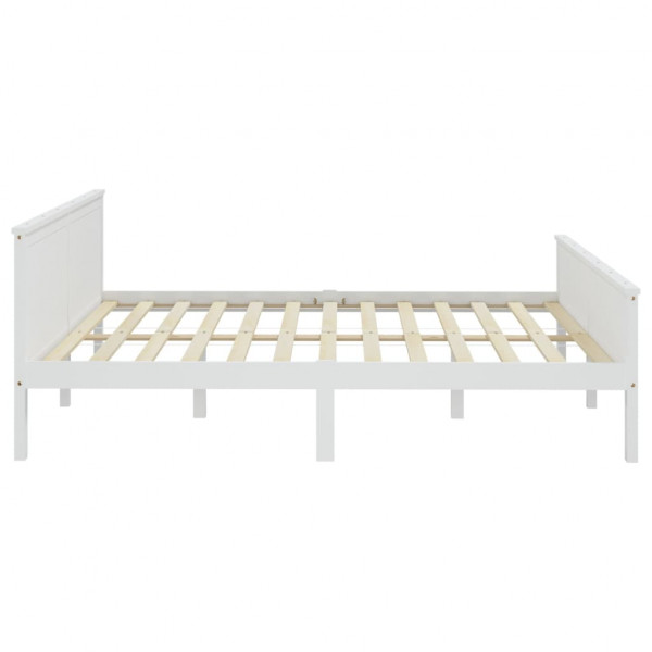 Estrutura de cama 200x200 cm pinho maciço branco M 5
