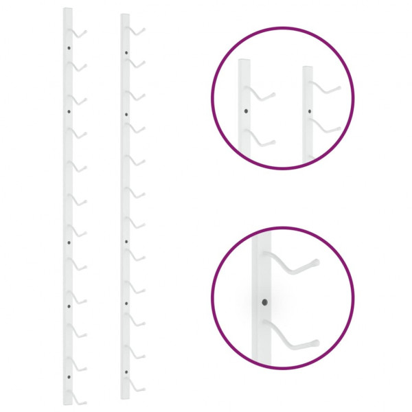 Botellero de pared para 12 botellas hierro blanco M 4