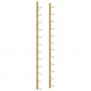 Botellero de pared para 12 botellas hierro dorado H