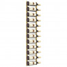 Garrafeira de parede para 12 garrafas ferro dourado 3