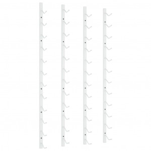 Garrafeira de parede para 12 garrafas 2 pcs ferro branco H