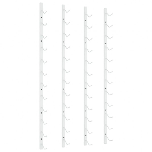 Garrafeira de parede para 12 garrafas 2 pcs ferro branco M 2