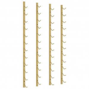 Botellero de pared para 12 botellas 2 unidades hierro dorado H