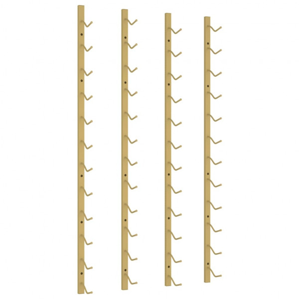 Garrafeira de parede para 12 garrafas 2 pcs ferro dourado M 2