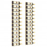 Garrafeira de parede para 12 garrafas 2 pcs ferro dourado 3