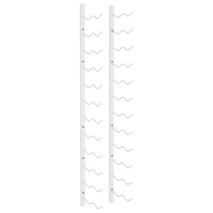 Garrafeira de parede para 24 garrafas ferro branco H
