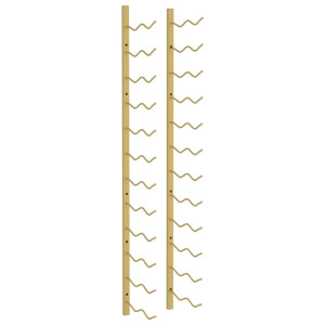 Garrafeira de parede para 24 garrafas ferro dourado H