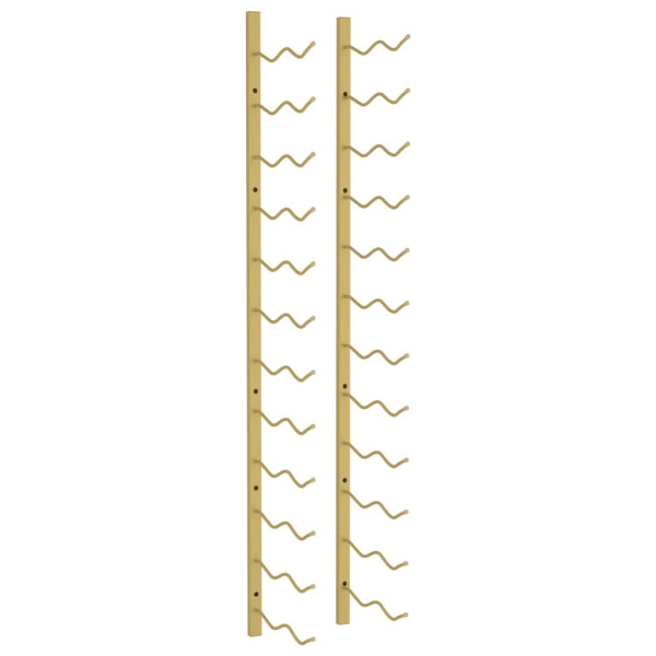 Garrafeira de parede para 24 garrafas ferro dourado M 2