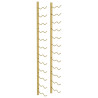 Garrafeira de parede para 24 garrafas ferro dourado 2