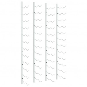 Garrafeira de parede para 24 garrafas 2 pcs ferro branco H
