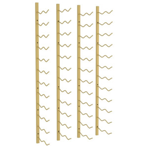 Garrafeira de parede para 24 garrafas 2 pcs ferro dourado H