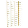Garrafeira de parede para 24 garrafas 2 pcs ferro dourado 2
