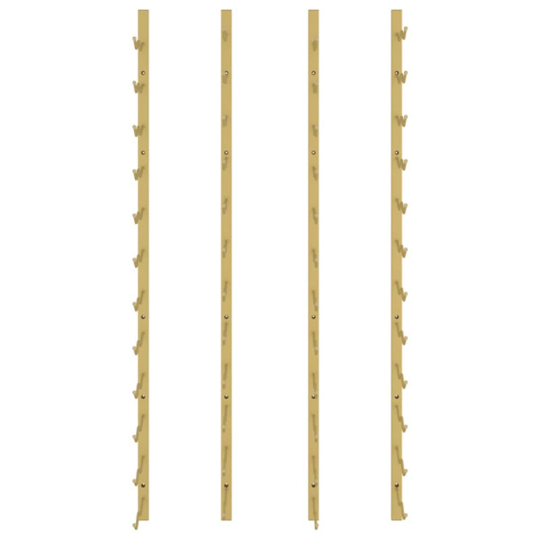 Garrafeira de parede para 24 garrafas 2 pcs ferro dourado M 4