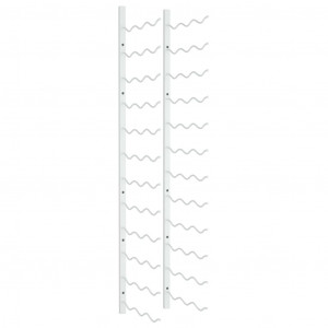 Botellero de pared para 36 botellas hierro blanco H