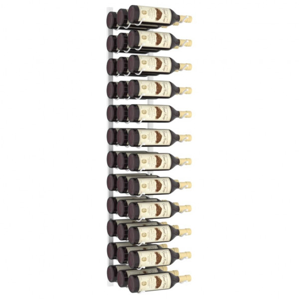 Botellero de pared para 36 botellas hierro blanco M 3