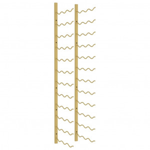 Garrafeira de parede para 36 garrafas ferro dourado H