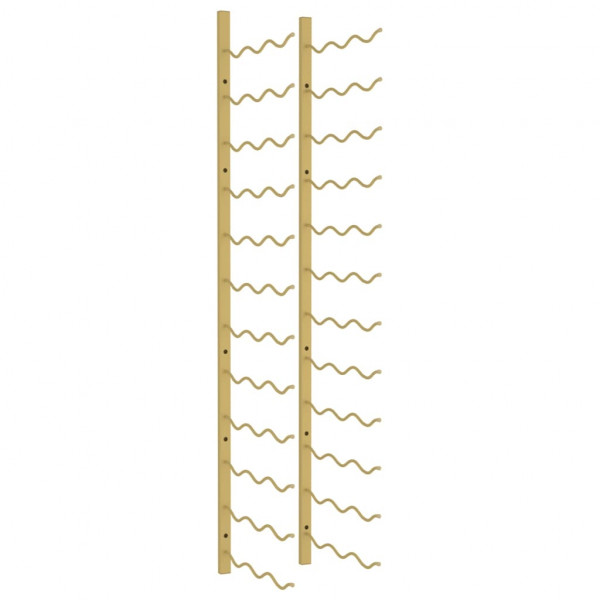 Garrafeira de parede para 36 garrafas ferro dourado M 2
