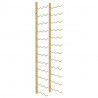 Garrafeira de parede para 36 garrafas ferro dourado 2