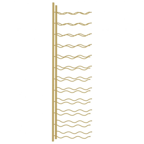 Garrafeira de parede para 36 garrafas ferro dourado M 5