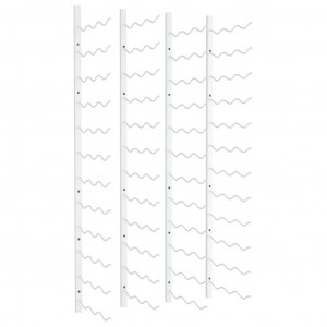 Garrafeira de parede para 36 garrafas 2 pcs ferro branco H