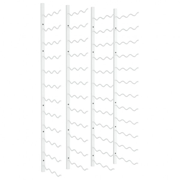 Garrafeira de parede para 36 garrafas 2 pcs ferro branco M 2