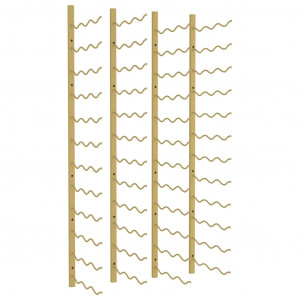 Garrafeira de parede para 36 garrafas 2 pcs ferro dourado H