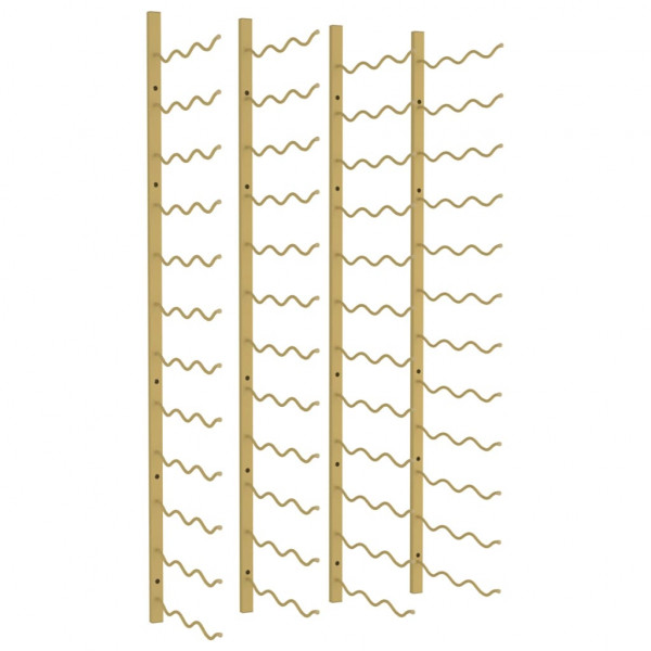 Garrafeira de parede para 36 garrafas 2 pcs ferro dourado M 2