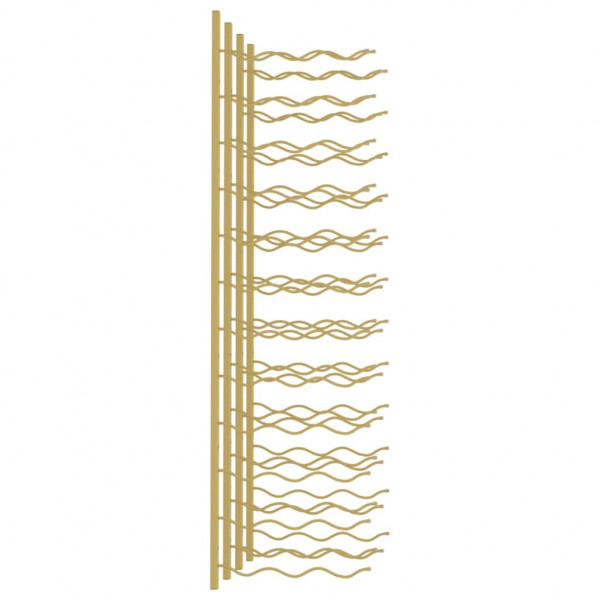 Garrafeira de parede para 36 garrafas 2 pcs ferro dourado M 5