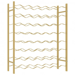 Garrafeira para 48 garrafas metal dourado H