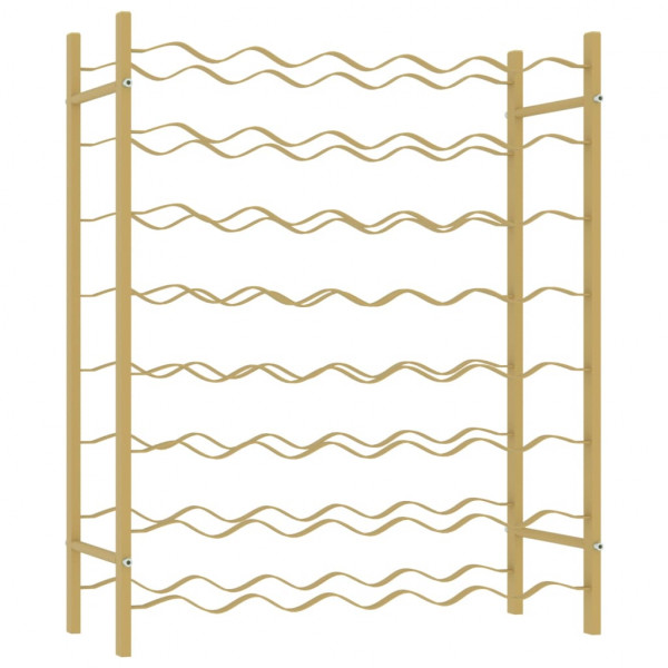 Garrafeira para 48 garrafas metal dourado M 2