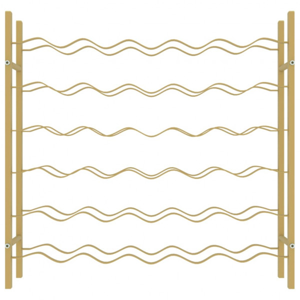 Garrafeira para 36 garrafas metal dourado M 4