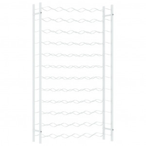 Garrafeira para 72 garrafas metal branco H