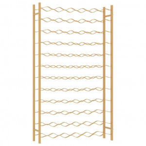 Garrafeira para 72 garrafas metal dourado H