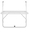Mesa de balcón acero blanca 60x40 cm 3