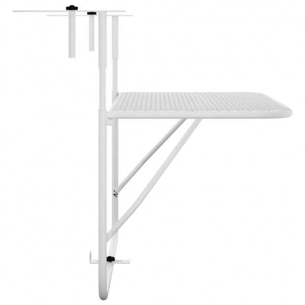 Mesa para varanda 60x40 cm aço branco M 4