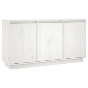 Aparador de madera maciza de pino blanco 111x34x60 cm H