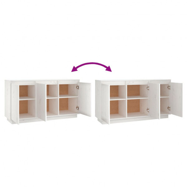 Aparador de madera maciza de pino blanco 111x34x60 cm M 5