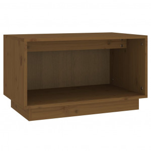 Mueble de TV madera maciza de pino marrón miel 60x35x35 cm H
