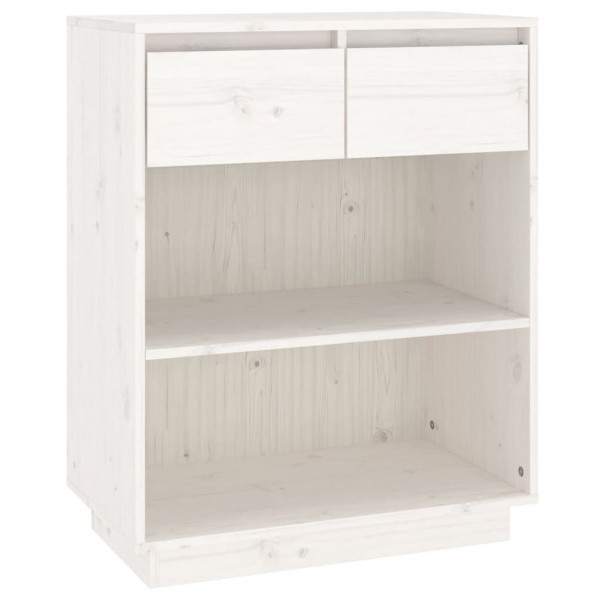 Mesa consola de madera maciza de pino blanco 60x34x75 cm M 2