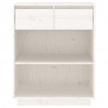 Mesa consola de madera maciza de pino blanco 60x34x75 cm 5
