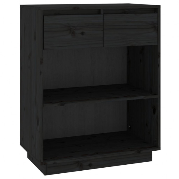 Mesa consola de madera maciza de pino negro 60x34x75 cm M 2