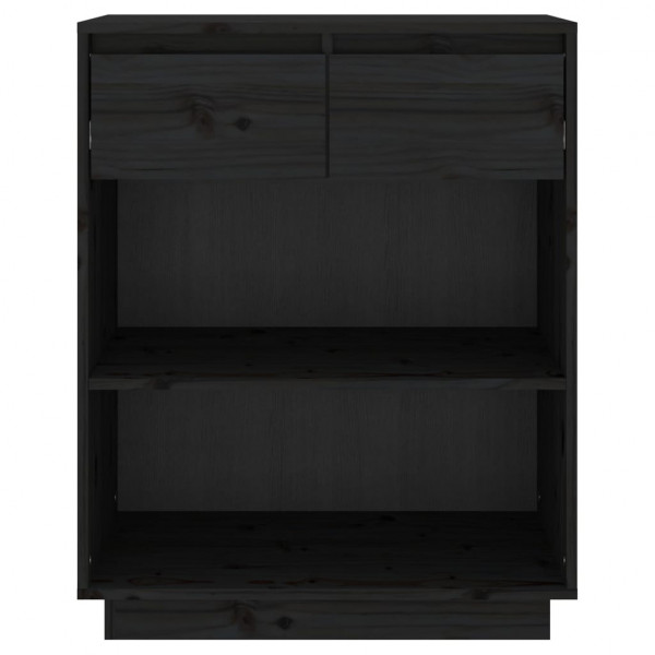 Mesa consola de madera maciza de pino negro 60x34x75 cm M 5