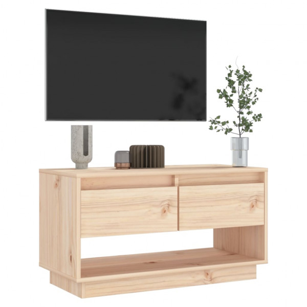 Mueble de TV de madera maciza de pino 74x34x40 cm M 3