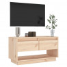 Mueble de TV de madera maciza de pino 74x34x40 cm 3