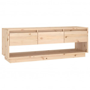 Mueble de TV de madera maciza de pino 110.5x34x40 cm H